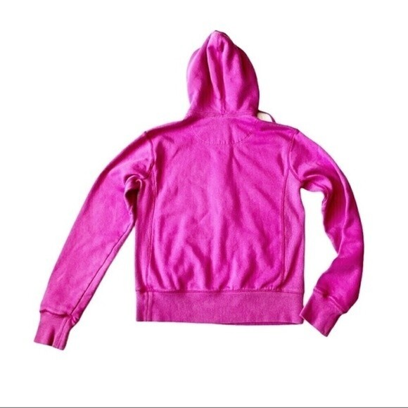 NIKE Y2K Hoodie Sweatshirt Barbiecore retro pink logo spell front half zip M - Picture 13 of 13